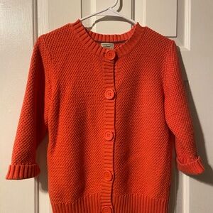 L.L. Bean Vibrant Coral Knit Sweater